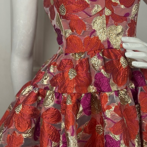 Violet Weekend Floral Jacquard Fit and Flare Dress Size 7/8. C8 - Picture 4 of 17